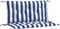 vidaXL - Tuinbankkussens - 2 - st - gestreept - 100x50x7 - cm - stof - wit - en - blauw