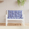 vidaXL - Tuinbankkussens - 2 - st - gestreept - 100x50x7 - cm - stof - wit - en - blauw