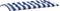 vidaXL - Tuinbankkussens - 2 - st - gestreept - 100x50x7 - cm - stof - wit - en - blauw
