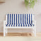 vidaXL - Tuinbankkussens - 2 - st - gestreept - 120x50x7 - cm - stof - wit - en - blauw