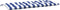 vidaXL - Tuinbankkussens - 2 - st - gestreept - 120x50x7 - cm - stof - wit - en - blauw