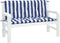 vidaXL - Tuinbankkussens - 2 - st - gestreept - 120x50x7 - cm - stof - wit - en - blauw