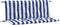 vidaXL - Tuinbankkussens - 2 - st - gestreept - 120x50x7 - cm - stof - wit - en - blauw