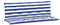 vidaXL - Tuinbankkussens - 2 - st - gestreept - 150x50x7 - cm - stof - wit - en - blauw