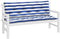vidaXL - Tuinbankkussens - 2 - st - gestreept - 150x50x7 - cm - stof - wit - en - blauw