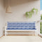 vidaXL - Tuinbankkussens - 2 - st - gestreept - 200x50x7 - cm - stof - wit - en - blauw