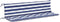 vidaXL - Tuinbankkussens - 2 - st - gestreept - 200x50x7 - cm - stof - wit - en - blauw
