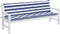 vidaXL - Tuinbankkussens - 2 - st - gestreept - 200x50x7 - cm - stof - wit - en - blauw