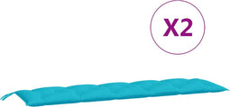 vidaXL - Tuinbankkussens - 2 - st - oxford - stof - turquoise