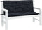 vidaXL - Tuinbankkussens - 2 - st - ruitpatroon - 120x50x7 - cm - stof - zwart