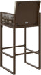 vidaXL - Tuinbarkrukken - 2 - st - met - kussens - poly - rattan - bruin