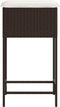 vidaXL - Tuinbarkrukken - 2 - st - met - kussens - poly - rattan - bruin