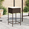 vidaXL - Tuinbarkrukken - 2 - st - met - kussens - poly - rattan - bruin