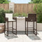 vidaXL - Tuinbarkrukken - 2 - st - met - kussens - poly - rattan - bruin
