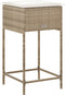 vidaXL - Tuinbarkrukken - 2 - st - met - kussens - poly - rattan - beige