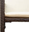 vidaXL - Tuinbarkrukken - 2 - st - met - kussens - poly - rattan - bruin