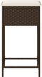 vidaXL - Tuinbarkrukken - 2 - st - met - kussens - poly - rattan - bruin