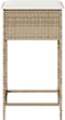 vidaXL - Tuinbarkrukken - 2 - st - met - kussens - poly - rattan - beige
