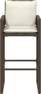 vidaXL - Tuinbarkrukken - 2 - st - met - kussens - poly - rattan - bruin