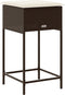 vidaXL - Tuinbarkrukken - 2 - st - met - kussens - poly - rattan - bruin