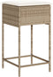 vidaXL - Tuinbarkrukken - 2 - st - met - kussens - poly - rattan - beige