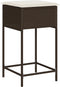 vidaXL - Tuinbarkrukken - 2 - st - met - kussens - poly - rattan - bruin