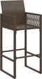 vidaXL - Tuinbarkrukken - 2 - st - poly - rattan - bruin