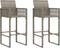 vidaXL - Tuinbarkrukken - 2 - st - poly - rattan - grijs