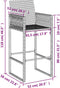 vidaXL - Tuinbarkrukken - 2 - st - poly - rattan - grijs