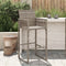 vidaXL - Tuinbarkrukken - 2 - st - poly - rattan - grijs