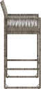 vidaXL - Tuinbarkrukken - 2 - st - poly - rattan - grijs
