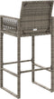 vidaXL - Tuinbarkrukken - 2 - st - poly - rattan - grijs