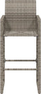 vidaXL - Tuinbarkrukken - 2 - st - poly - rattan - grijs
