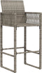 vidaXL - Tuinbarkrukken - 2 - st - poly - rattan - grijs