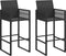 vidaXL - Tuinbarkrukken - 2 - st - poly - rattan - zwart