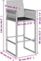 vidaXL - Tuinbarkrukken - 2 - st - poly - rattan - zwart
