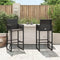 vidaXL - Tuinbarkrukken - 2 - st - poly - rattan - zwart