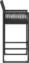 vidaXL - Tuinbarkrukken - 2 - st - poly - rattan - zwart
