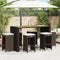 vidaXL - Tuinbarkrukken - 6 - st - met - kussens - poly - rattan - bruin