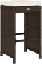 vidaXL - Tuinbarkrukken - 6 - st - met - kussens - poly - rattan - bruin