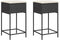 vidaXL - Tuinbarkrukken - met - kussens - 2 - st - poly - rattan - zwart