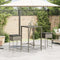vidaXL - Tuinbarkrukken - met - kussens - 2 - st - poly - rattan - grijs