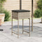 vidaXL - Tuinbarkrukken - met - kussens - 2 - st - poly - rattan - lichtgrijs