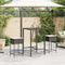 vidaXL - Tuinbarkrukken - met - kussens - 2 - st - poly - rattan - zwart