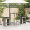 vidaXL - Tuinbarkrukken - met - kussens - 2 - st - poly - rattan - grijs