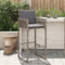 vidaXL - Tuinbarkrukken - met - kussens - 2 - st - poly - rattan - grijs