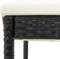 vidaXL - Tuinbarkrukken - met - kussens - 2 - st - poly - rattan - zwart