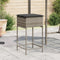 vidaXL - Tuinbarkrukken - met - kussens - 2 - st - poly - rattan - grijs