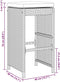 vidaXL - Tuinbarkrukken - met - kussens - 2 - st - poly - rattan - zwart