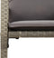 vidaXL - Tuinbarkrukken - met - kussens - 2 - st - poly - rattan - grijs